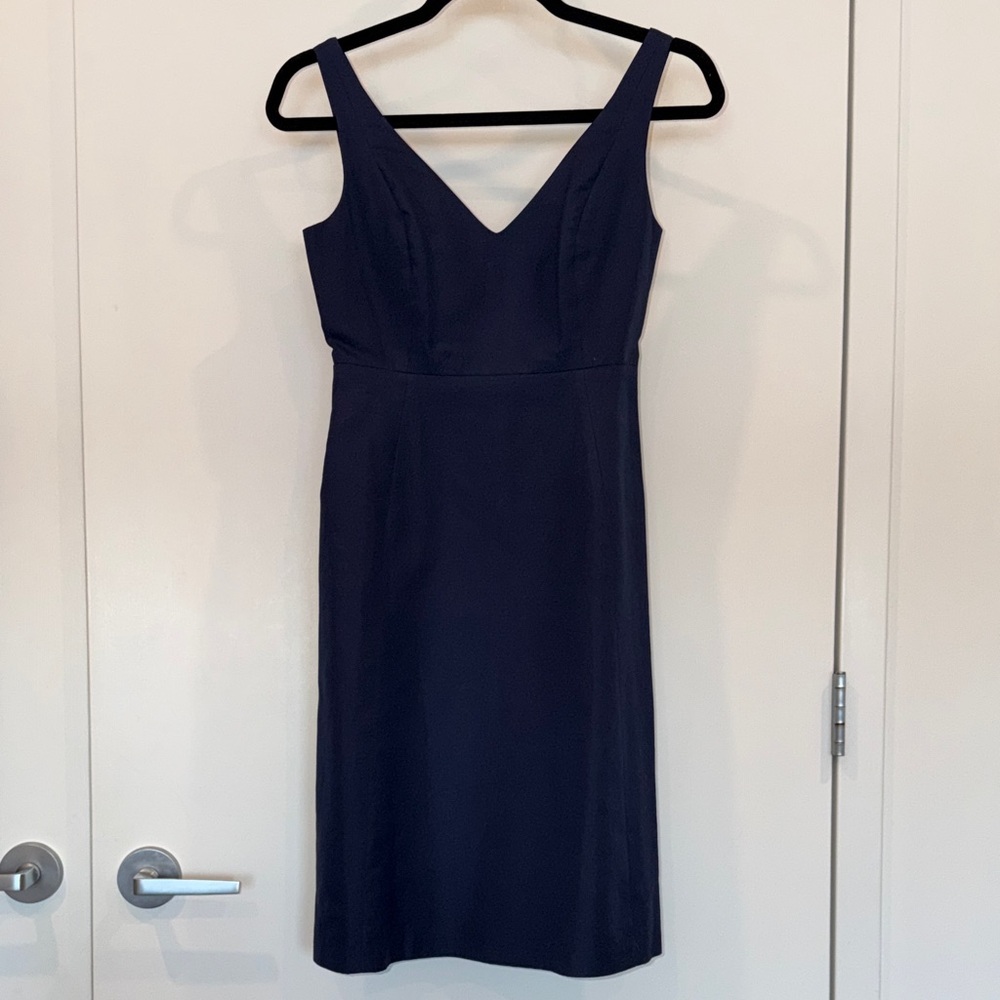 J. Crew Classic Navy Midi Dress